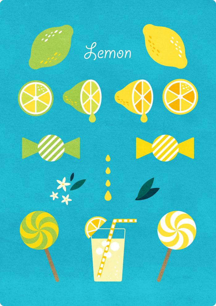 10月5日はレモンの日 レモンのイラスト素材セット 特集 デジナーレカフェ